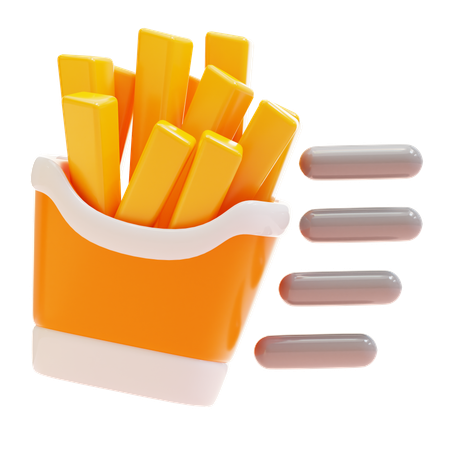 FRENCH FRIES DELIVERY  3D Icon