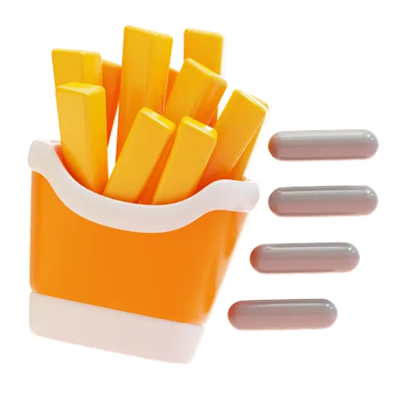 FRENCH FRIES DELIVERY  3D Icon