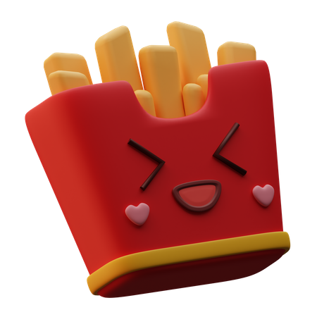 French Fries Emoji  3D Icon