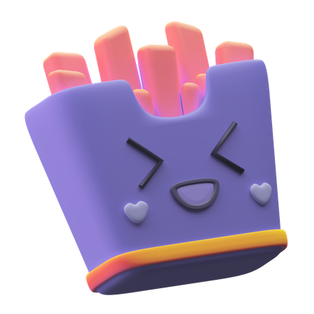 French Fries Emoji  3D Icon