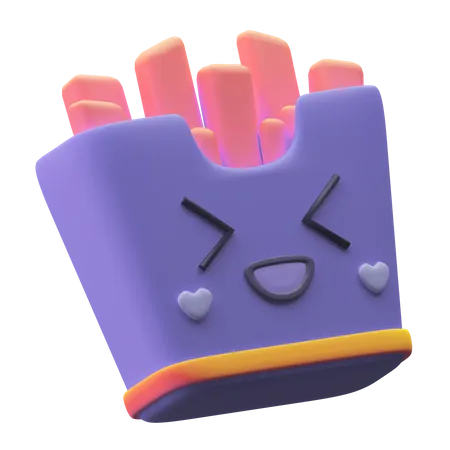 French Fries Emoji 3D Icon