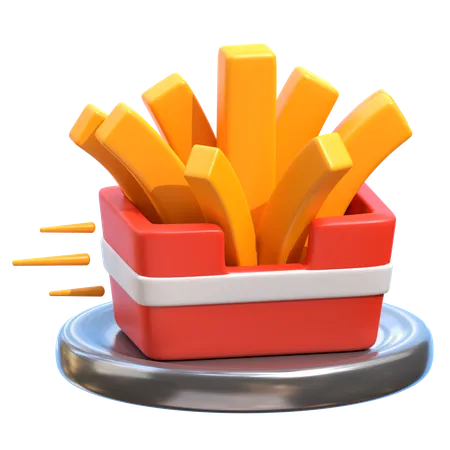 French Fries Order  3D Icon