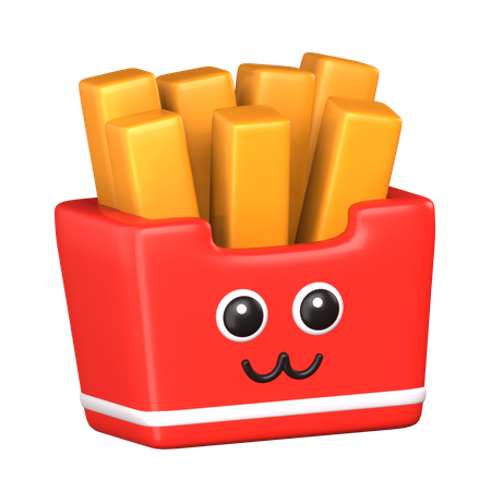 French Fries Smile  3D Icon