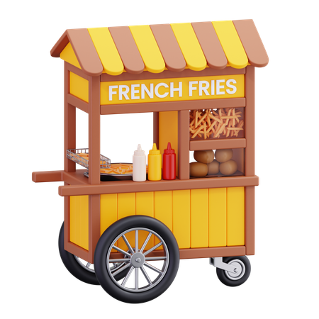 フライドポテト屋台  3D Icon