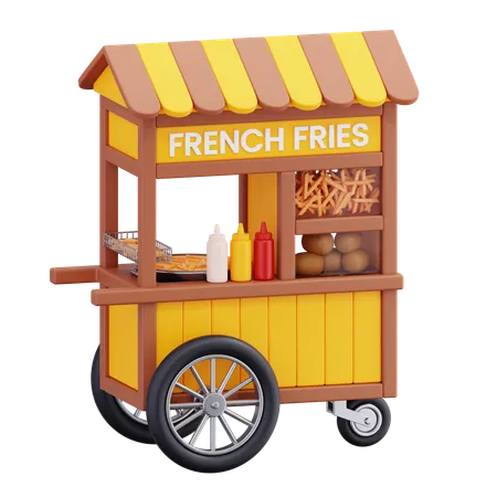 French Fries Stall  3D Icon