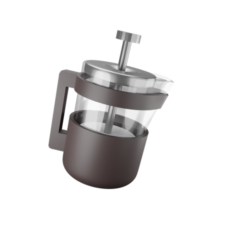 French Press  3D Illustration