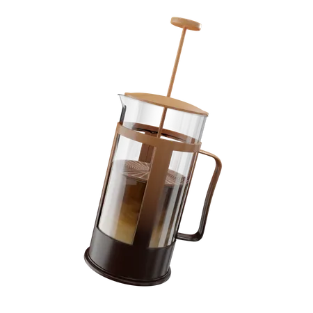 French Press  3D Illustration