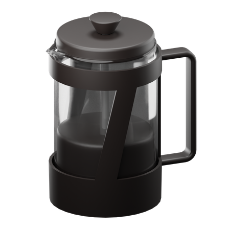 French Press  3D Illustration