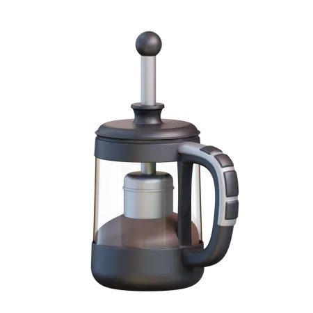 3 D Illustration French Press 3D Icon