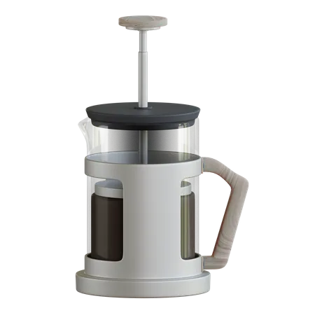3 D French Press Illustration 3D Icon