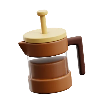 French Press Coffee  3D Icon