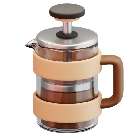 French Press Coffee Maker  3D Icon