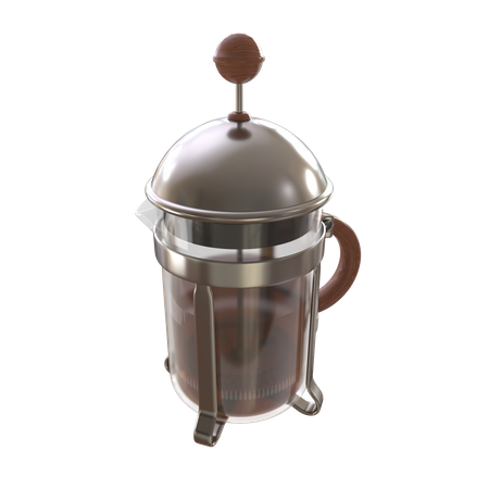 French press coffee maker  3D Illustration