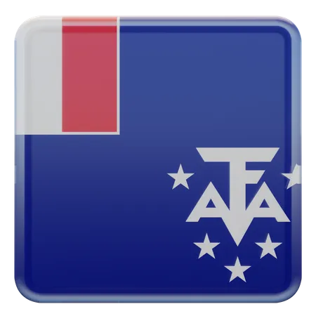 French Southern and Antarctic Lands Square Flag  3D Icon