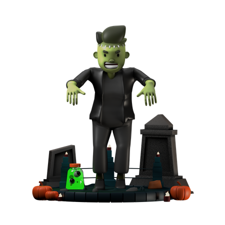 Frengkestein fazendo pose assustadora  3D Icon