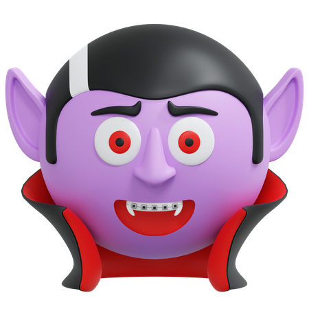 Vampiro sonriente con aparato ortopédico  3D Icon