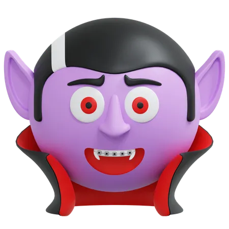 Vampiro sonriente con aparato ortopédico  3D Icon