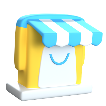 Tienda frontal  3D Icon