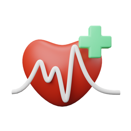 Rythme cardiaque  3D Illustration