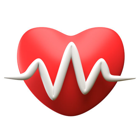 Frequência cardíaca  3D Illustration