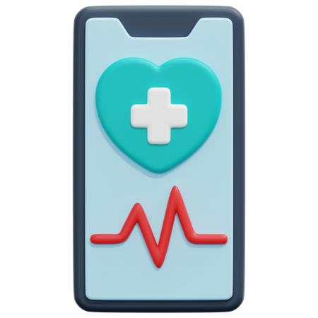Frequência cardíaca móvel  3D Icon