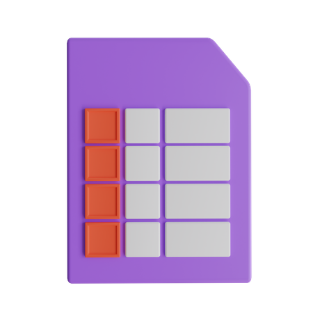 Frequency Table  3D Icon