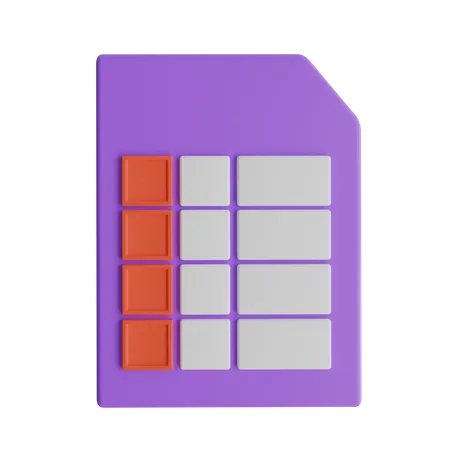 Frequency Table  3D Icon