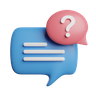 ask question 3d logo