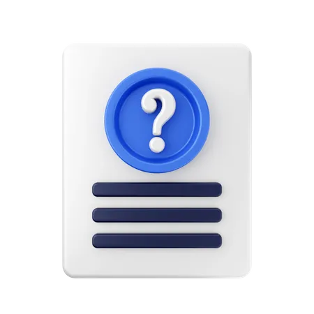 Frequently Asked Questions 3D Icon