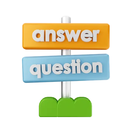 Frequently Asked Questions Board 3D Icon