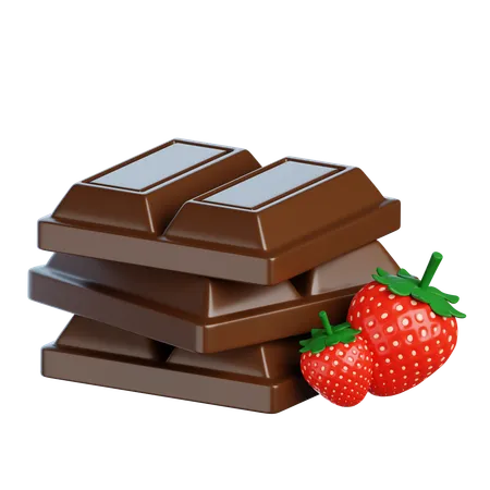 Chocolate de fresa  3D Icon