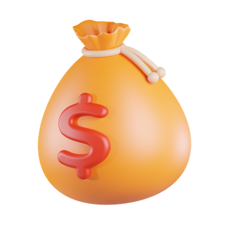 Fresh Cash Money Bag  3D Icon