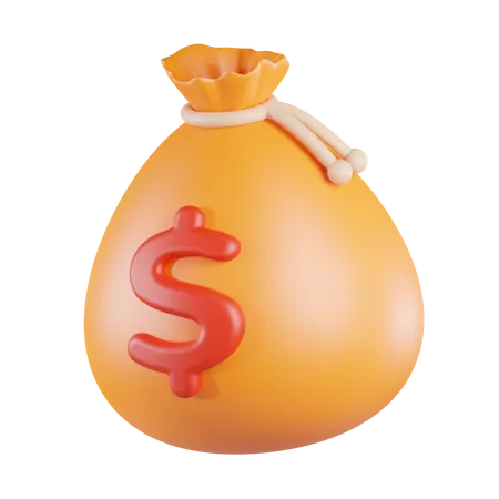 Fresh Cash Money Bag  3D Icon