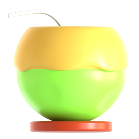 Fresh Coconut Drink  3D Icon