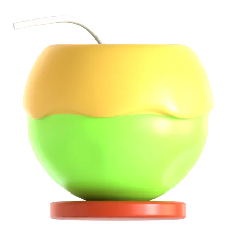 Fresh Coconut Drink  3D Icon