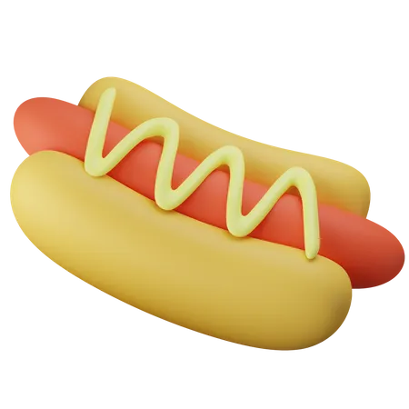 Fresh Hotdog 3D Illustration
