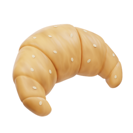 Freshly Baked Croissant  3D Icon
