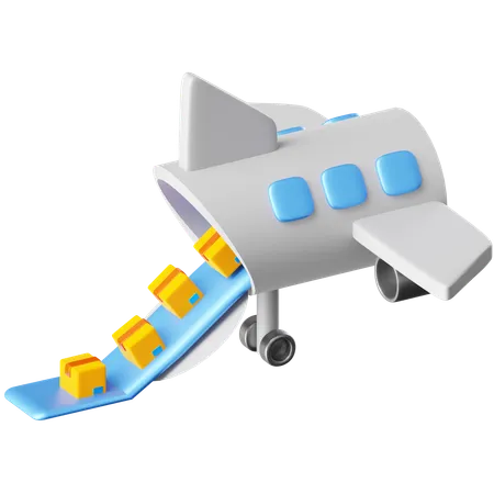 Frete aéreo  3D Icon