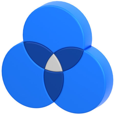 Venn-Diagramm  3D Icon