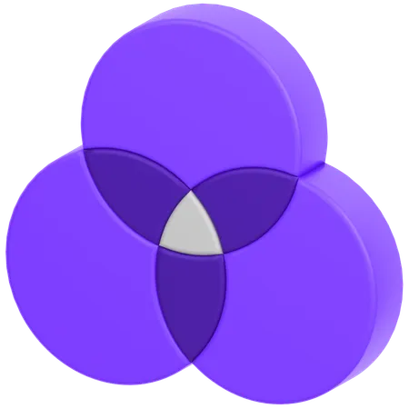 Venn-Diagramm  3D Icon