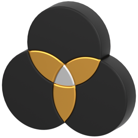 Venn-Diagramm  3D Icon