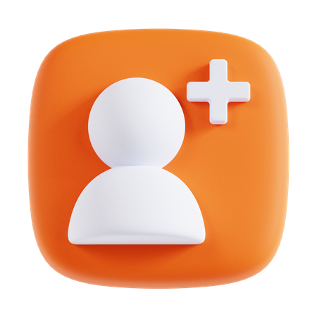 Freund hinzufügen  3D Icon