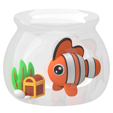 Freundlicher Fisch  3D Icon