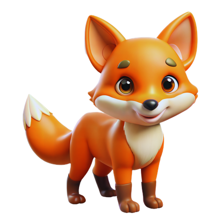 Freundlicher Fuchs  3D Icon