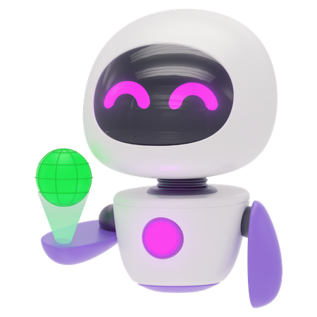 Freundlicher Roboter  3D Icon