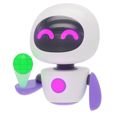 Freundlicher Roboter  3D Icon