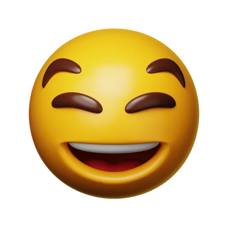 Freundliches Lächeln-Emoji  3D Icon