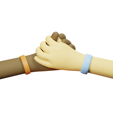 Freundschaft Händchen haltend  3D Icon
