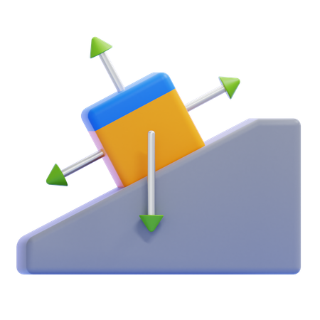 Fricción  3D Icon