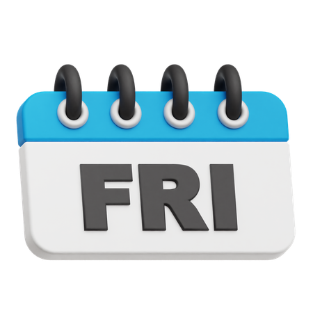Friday Calendar  3D Icon